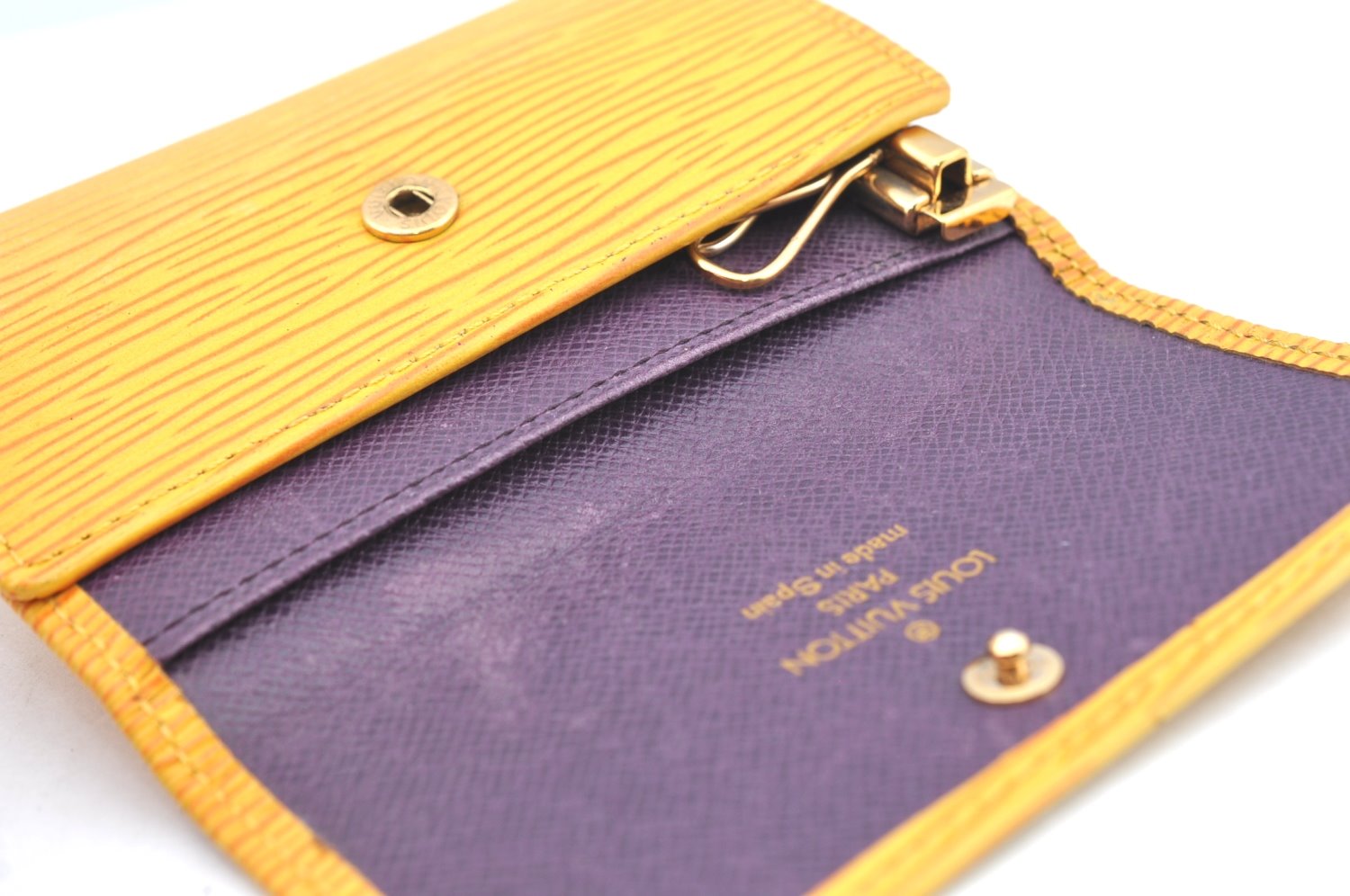 Authentic Louis Vuitton Epi Multicles 6 Key Case Yellow M63819 LV K4299