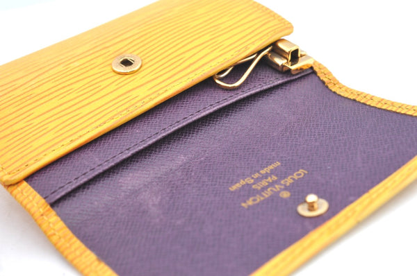 Authentic Louis Vuitton Epi Multicles 6 Key Case Yellow M63819 LV K4299