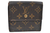 Authentic Louis Vuitton Monogram M61652 Porte Monnaie Billet Carte Credit K4301