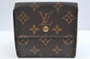 Authentic Louis Vuitton Monogram M61652 Porte Monnaie Billet Carte Credit K4301