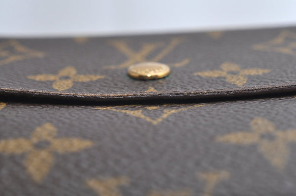 Authentic Louis Vuitton Monogram M61652 Porte Monnaie Billet Carte Credit K4301