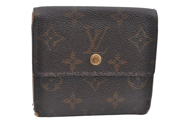 Authentic Louis Vuitton Monogram M61652 Porte Monnaie Billet Carte Credit K4305