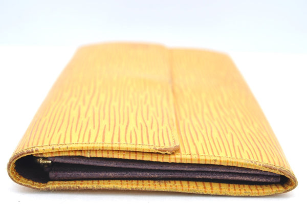 Auth Louis Vuitton Epi Pochette Porte Monnaie Credit Wallet M63579 Yellow K4306