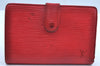 Authentic Louis Vuitton Epi Porte Monnaie Viennois Wallet Red M63247 LV K4307