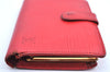 Authentic Louis Vuitton Epi Porte Monnaie Viennois Wallet Red M63247 LV K4307