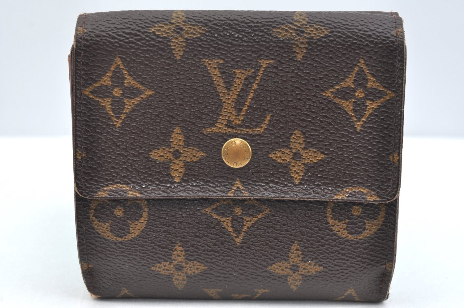 Authentic Louis Vuitton Monogram M61652 Porte Monnaie Billet Carte Credit K4308