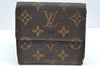 Authentic Louis Vuitton Monogram M61652 Porte Monnaie Billet Carte Credit K4308