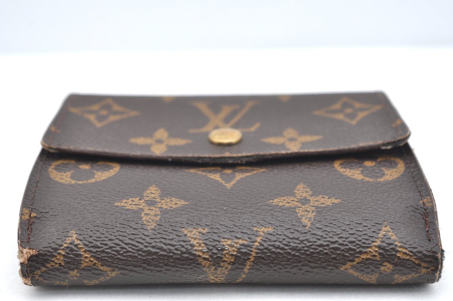 Authentic Louis Vuitton Monogram M61652 Porte Monnaie Billet Carte Credit K4308