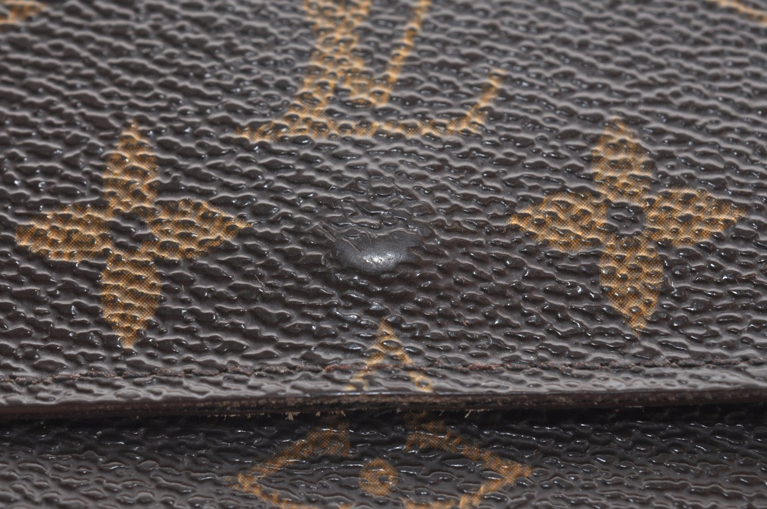 Authentic Louis Vuitton Monogram M61652 Porte Monnaie Billet Carte Credit K4308