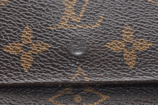 Authentic Louis Vuitton Monogram M61652 Porte Monnaie Billet Carte Credit K4308