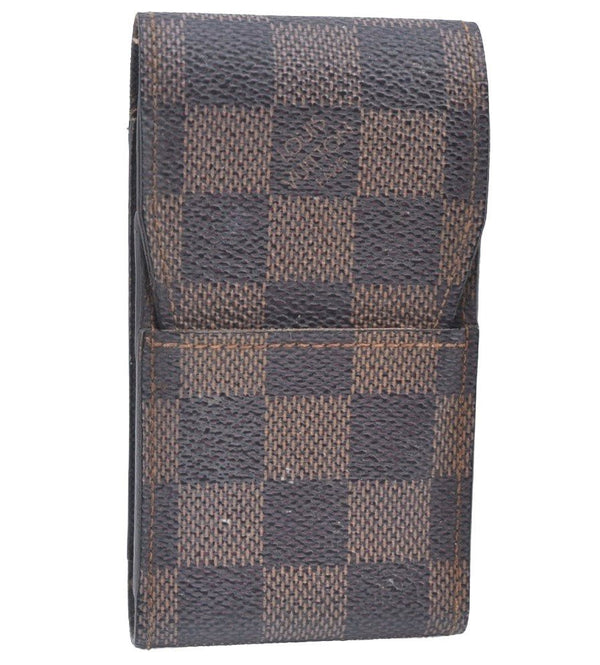 Authentic Louis Vuitton Damier Etui Cigarette Case N63024 LV K4309