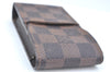 Authentic Louis Vuitton Damier Etui Cigarette Case N63024 LV K4309