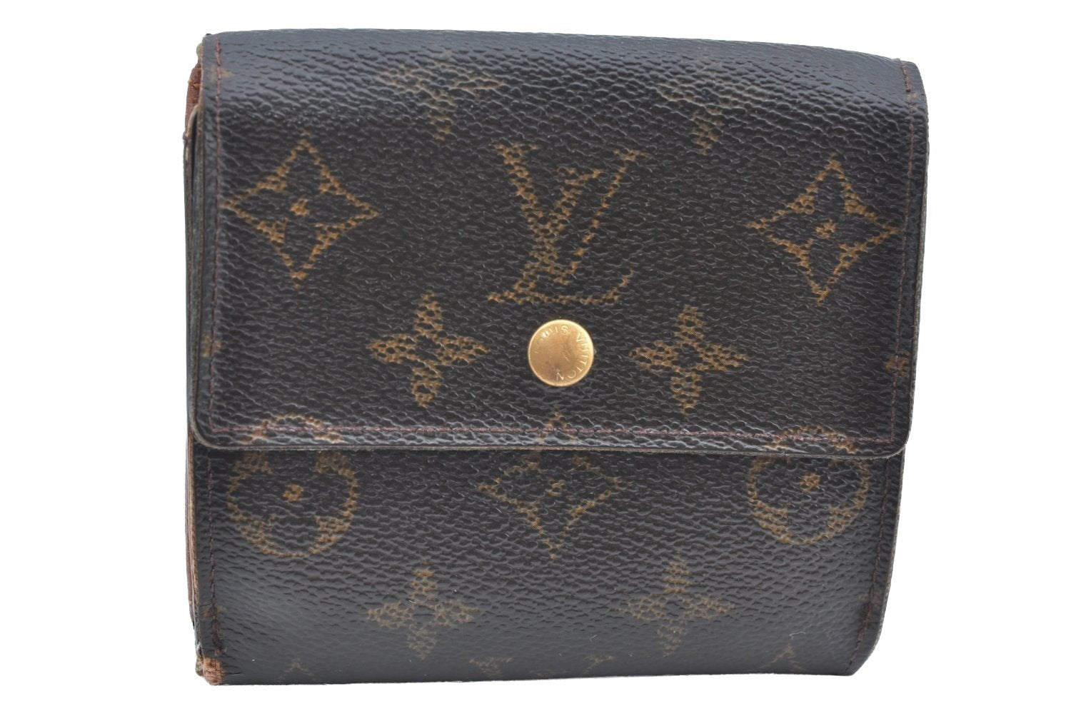 Authentic Louis Vuitton Monogram M61652 Porte Monnaie Billet Carte Credit K4310