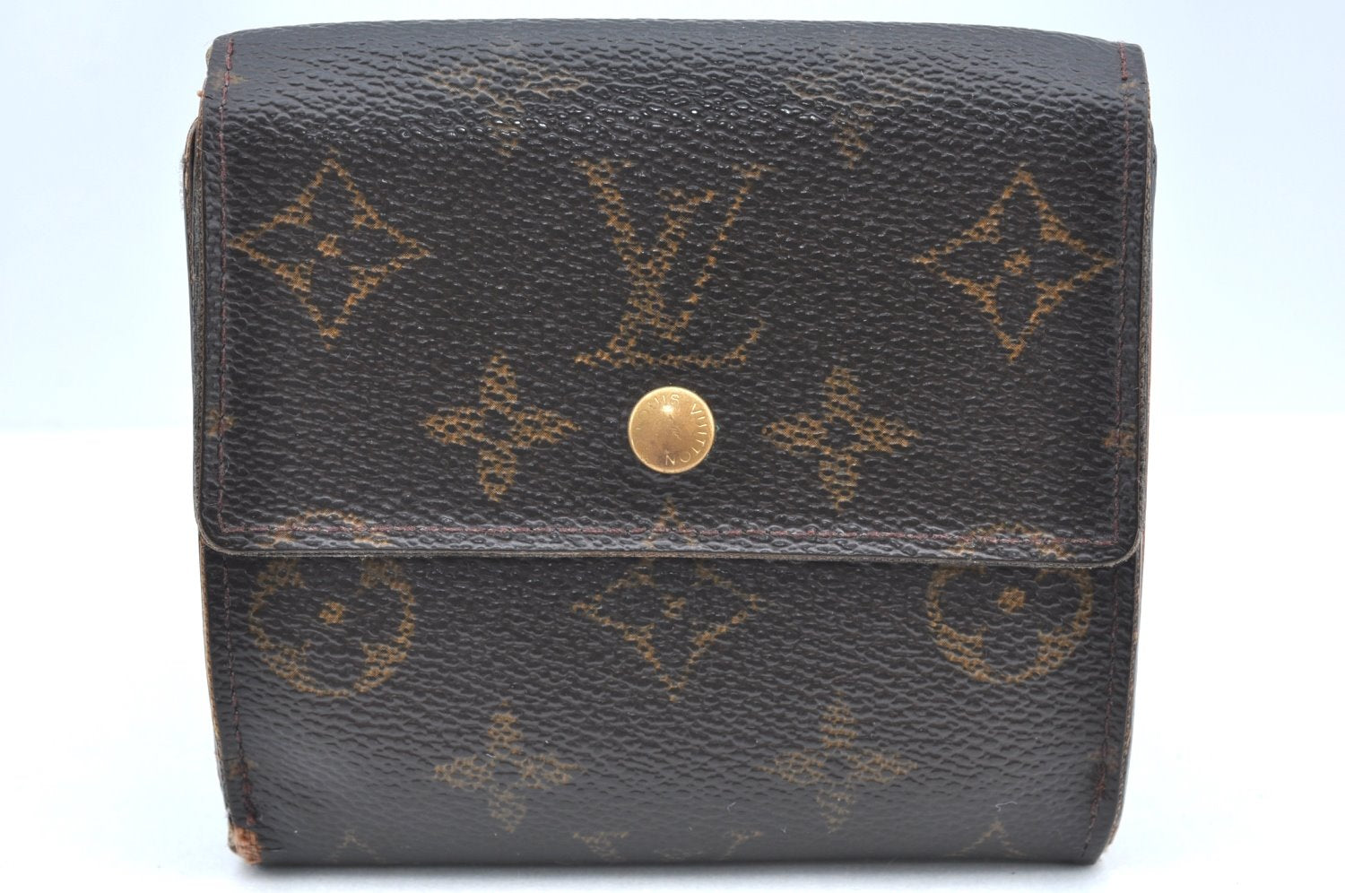 Authentic Louis Vuitton Monogram M61652 Porte Monnaie Billet Carte Credit K4310