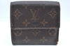 Authentic Louis Vuitton Monogram M61652 Porte Monnaie Billet Carte Credit K4310