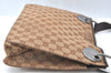 Authentic GUCCI Eclipse Shoulder Cross Bag GG Canvas Leather 120841 Brown K4313