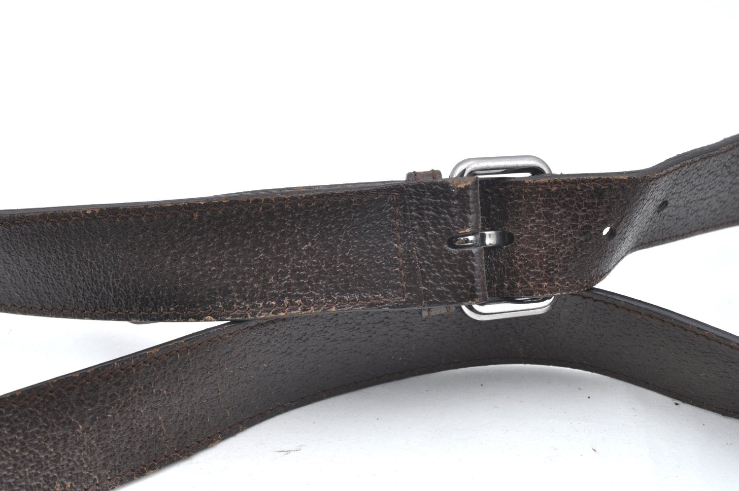 Authentic GUCCI Eclipse Shoulder Cross Bag GG Canvas Leather 120841 Brown K4313