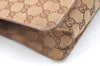 Authentic GUCCI Eclipse Shoulder Cross Bag GG Canvas Leather 120841 Brown K4313