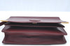 Authentic Cartier Must de Cartier Clutch Hand Bag Leather Bordeaux Red K4317