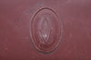 Authentic Cartier Must de Cartier Clutch Hand Bag Leather Bordeaux Red K4317