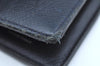 Auth Louis Vuitton Taiga Portefeuille Brazza Long Wallet Navy M30502 LV K4319