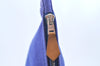 Authentic HERMES Bora Bora MM Pouch Purse Canvas Blue K4320