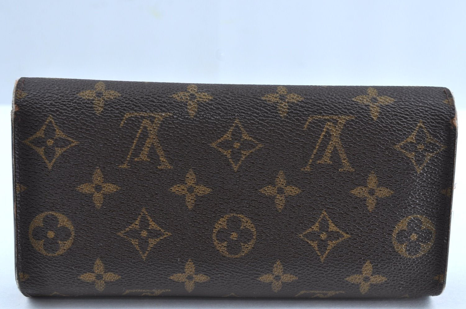 Authentic Louis Vuitton Monogram Portefeuille International M61217 Wallet K4321