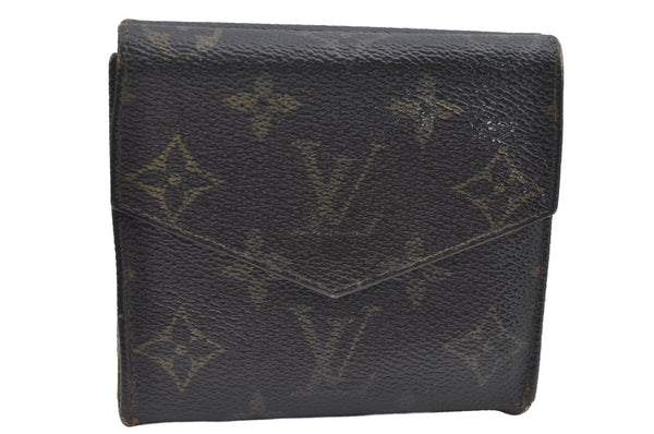 Authentic Louis Vuitton Monogram Porte Monnaie Billets Wallet M61660 LV K4322