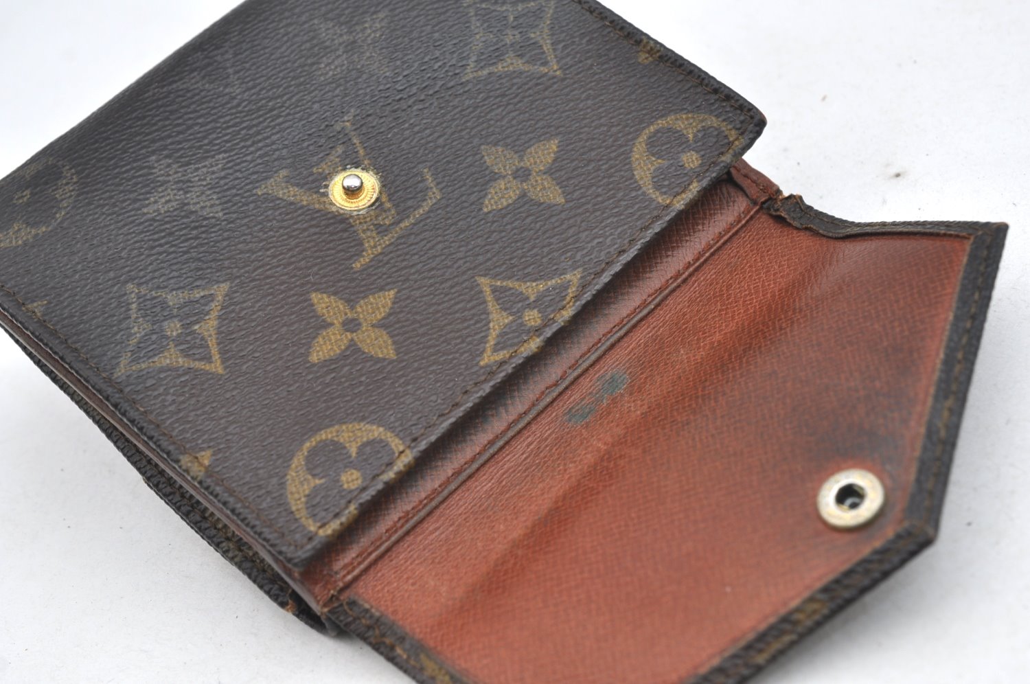 Authentic Louis Vuitton Monogram Porte Monnaie Billets Wallet M61660 LV K4322