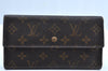 Authentic Louis Vuitton Monogram Porte Tresor International M61215 Wallet K4324