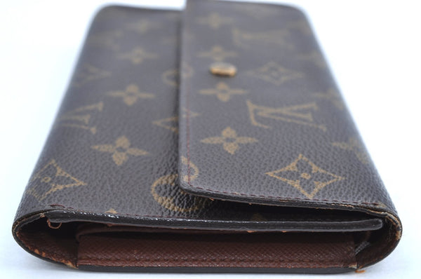 Authentic Louis Vuitton Monogram Porte Tresor International M61215 Wallet K4324