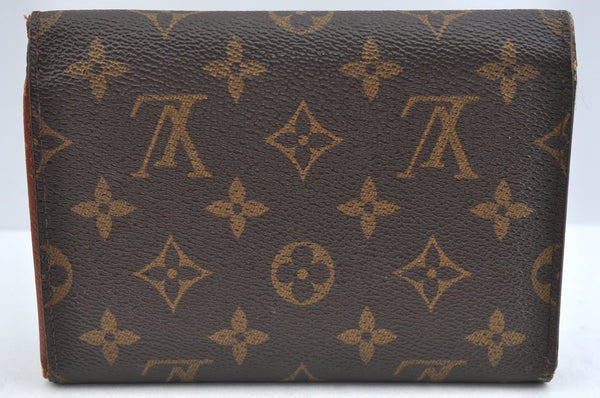 Authentic Louis Vuitton Monogram Porte Tresor Etui Papier Wallet M61202 LV K4325