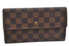 Authentic Louis Vuitton Damier Porte Tresor International Wallet N61215 LV K4327