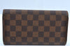 Authentic Louis Vuitton Damier Porte Tresor International Wallet N61215 LV K4327