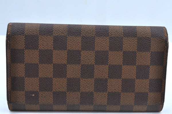 Authentic Louis Vuitton Damier Porte Tresor International Wallet N61215 LV K4327