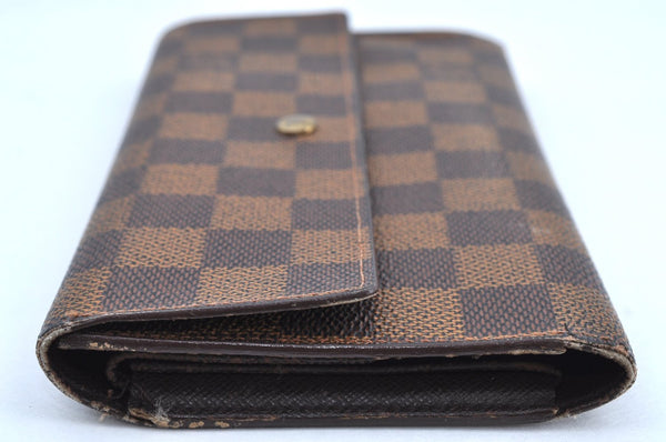 Authentic Louis Vuitton Damier Porte Tresor International Wallet N61215 LV K4327