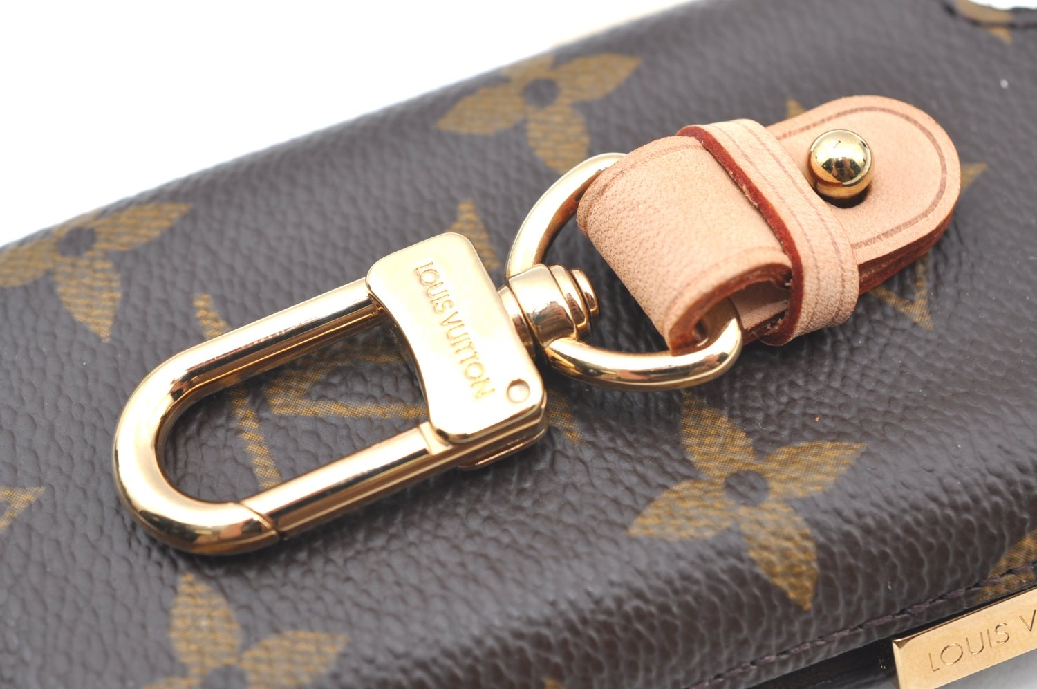 Authentic Louis Vuitton Monogram Etui TelePhone International PM M63064 LV K4329