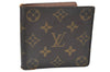 Authentic Louis Vuitton Monogram Porte Billet Carte Credit Monnaie Wallet K4330