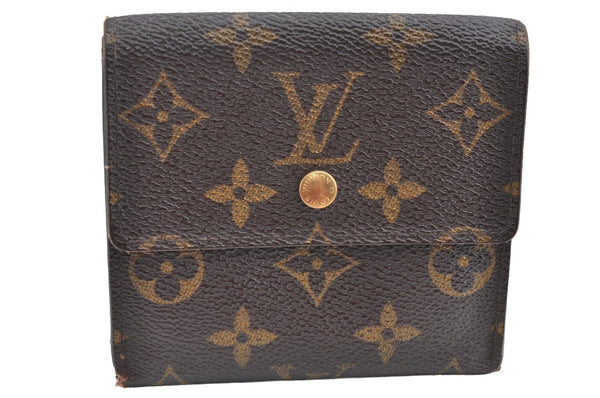 Authentic Louis Vuitton Monogram M61652 Porte Monnaie Billet Carte Credit K4332