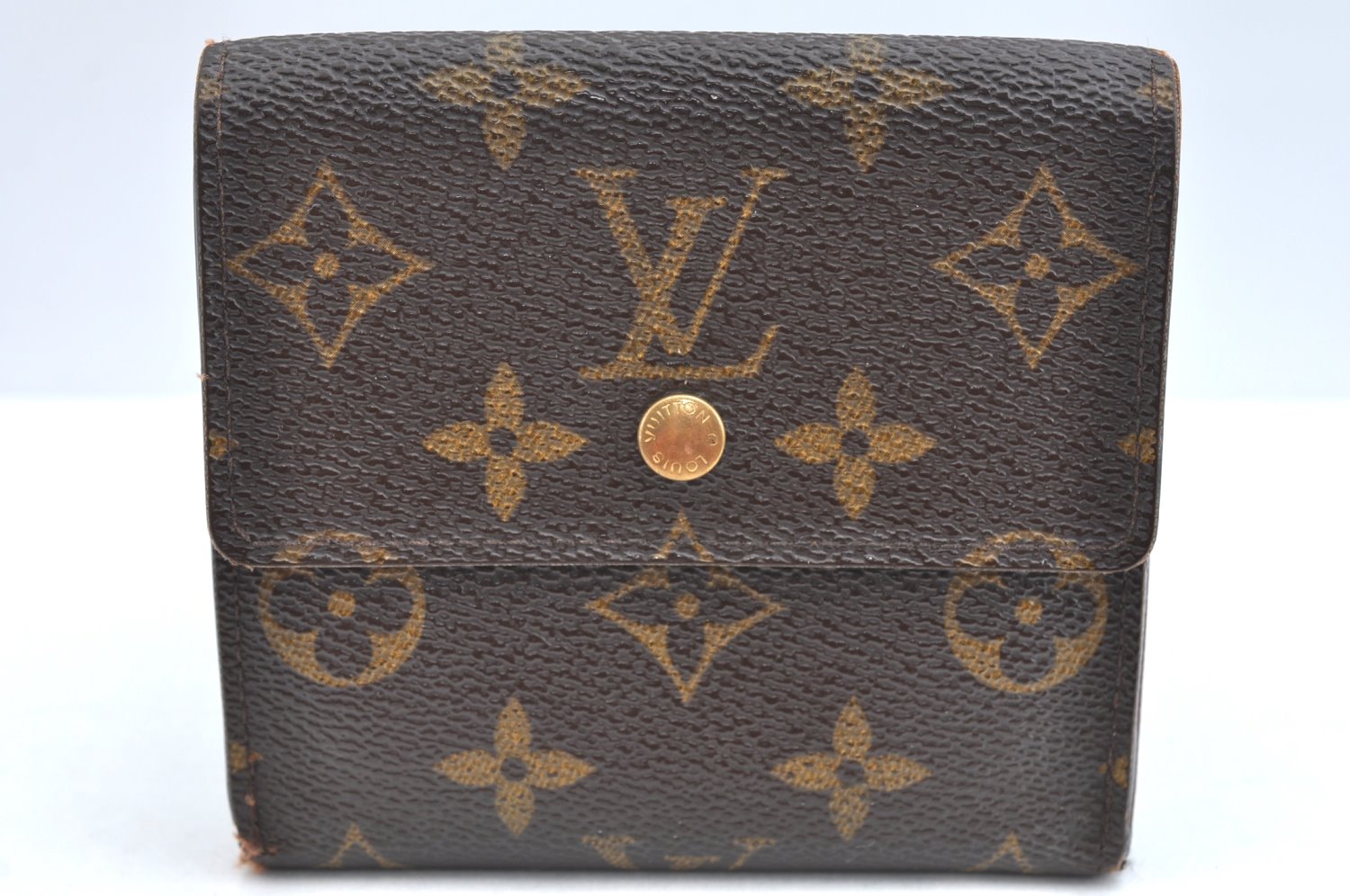 Authentic Louis Vuitton Monogram M61652 Porte Monnaie Billet Carte Credit K4332