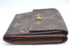 Authentic Louis Vuitton Monogram M61652 Porte Monnaie Billet Carte Credit K4332