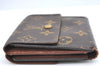 Authentic Louis Vuitton Monogram M61652 Porte Monnaie Billet Carte Credit K4332