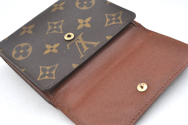 Authentic Louis Vuitton Monogram M61652 Porte Monnaie Billet Carte Credit K4332