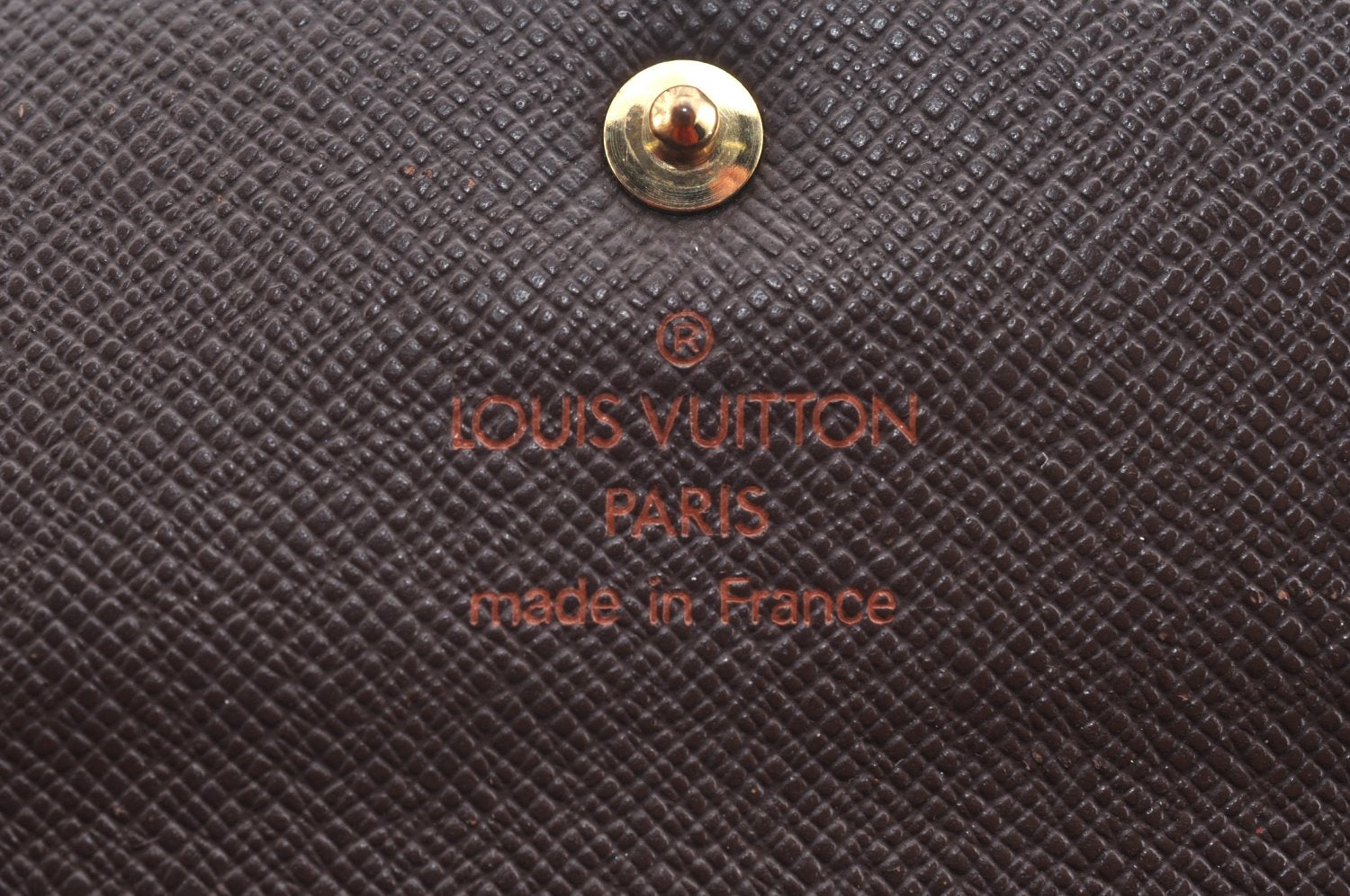 Authentic Louis Vuitton Damier Porte Tresor Etui Papier Wallet N61202 LV K4333