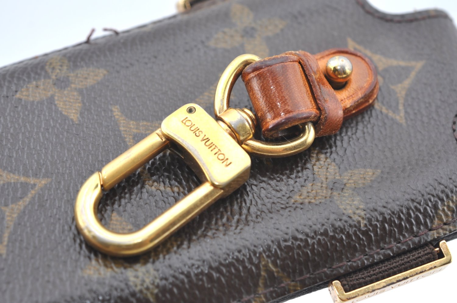 Authentic Louis Vuitton Monogram Etui TelePhone International GM M63060 LV K4336