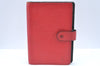 Authentic Louis Vuitton Epi Agenda PM Notebook Cover Red Black R2005E LV K4339