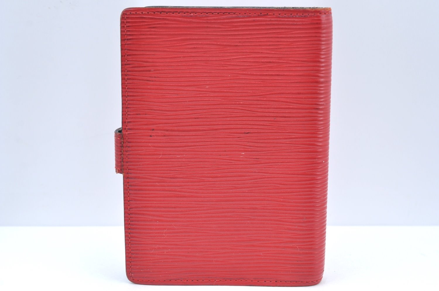 Authentic Louis Vuitton Epi Agenda PM Notebook Cover Red Black R2005E LV K4339