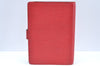 Authentic Louis Vuitton Epi Agenda PM Notebook Cover Red Black R2005E LV K4339