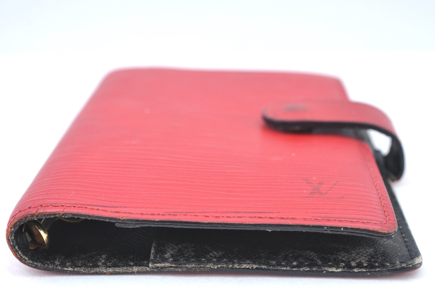 Authentic Louis Vuitton Epi Agenda PM Notebook Cover Red Black R2005E LV K4339