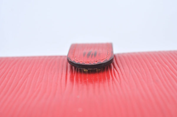 Authentic Louis Vuitton Epi Agenda PM Notebook Cover Red Black R2005E LV K4339